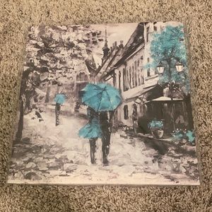 Floral Paris Canvas Teal